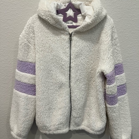 Sovereign Code White and Purple Kids Jacket - Picture 1 of 5